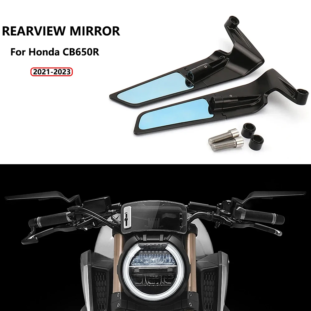 

360 ° Регулируемое зеркало заднего вида, алюминиевое мотоциклетное универсальное зеркало заднего вида для Honda CB650R CB 650R 2021 2022 2023