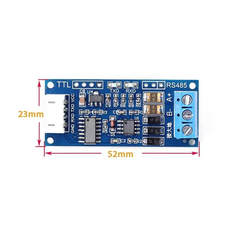 Módulo Convertidor B03B-TTL a RS485 3.3V/5.0V Compatible con 10 Piezas Dispositivo de Conversión de Control Automático de Hardware TTL