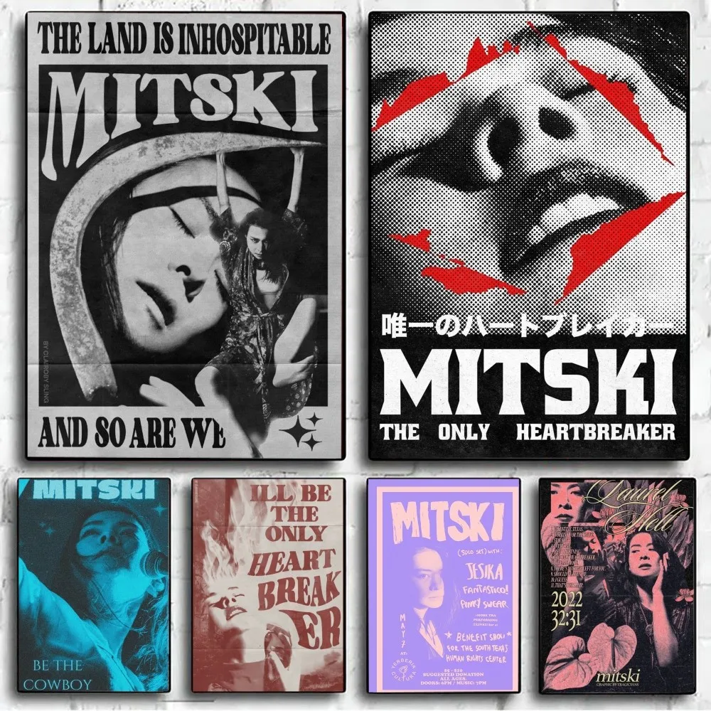 Nordic Music Album First Love Late Spring M-Mitski Poster Club Bar Vintage Canvas Poster Wall Art Painting Bedroom Study
