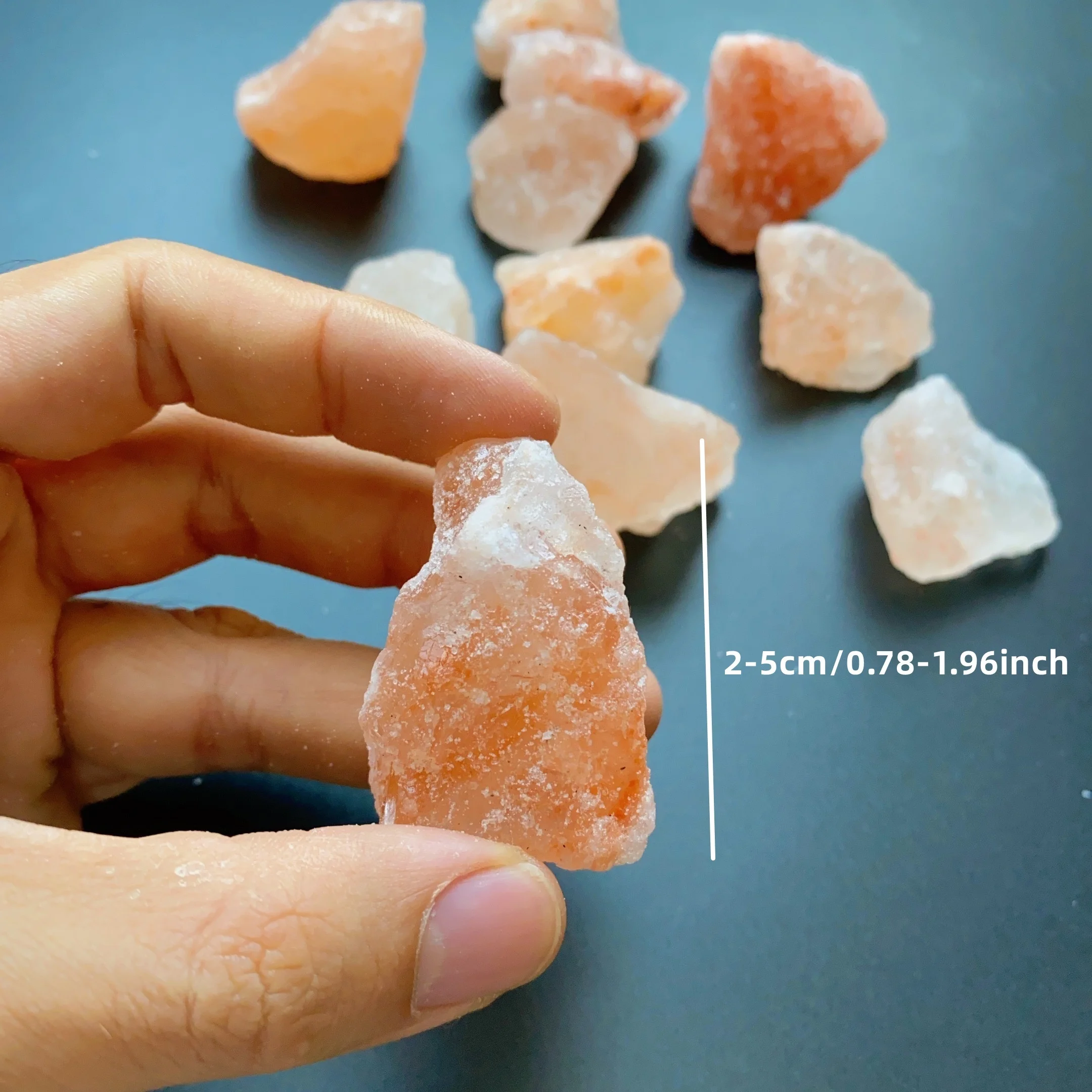 1/3/5pcs Himalayan Salt Rough Stone, Himalayan Salt Chunk, Orange salt, Natural mineral underground salt