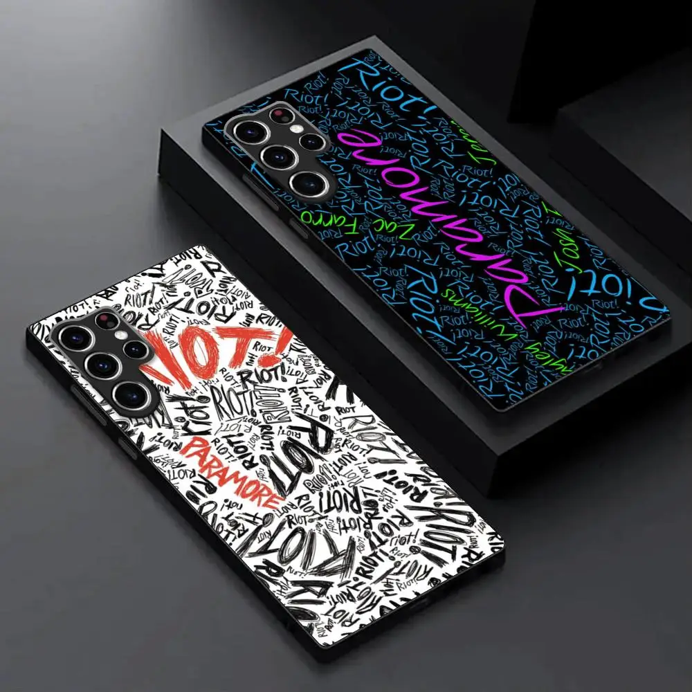 COOL Paramore music Phone Case For Samsung Galaxy S24 S23 S22 S21 S20 Plus Ultra Note20 Soft Black Phone Cover