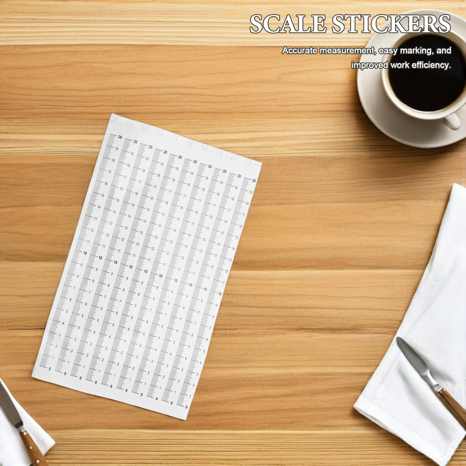 

60Pcs Adhesive Ruler Tape Self Adhesive Metric Scale Ruler for Workbench Height Marking Desk Measuring Tool Scale Sticker