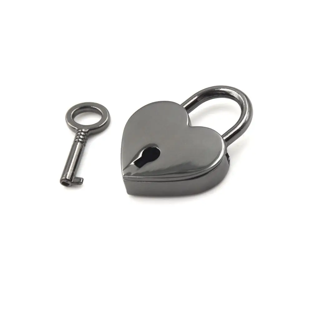 Luggage Jewelry Box Heart Shape Mini Wedding Travel Hardware Locks Love Heart Lock Padlock