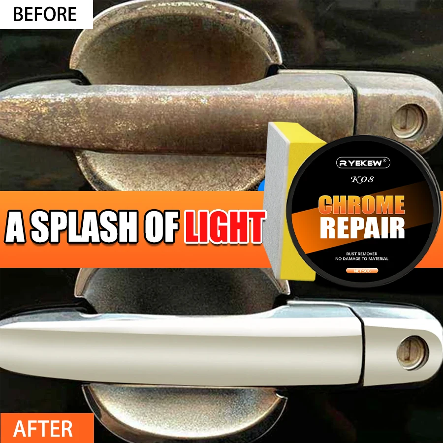 

Крем для восстановления хрома для автомобилей, мотоциклов, алюминия, нержавеющей стали, удаляет окисление и потускнение, восстанавливает зеркальный блеск