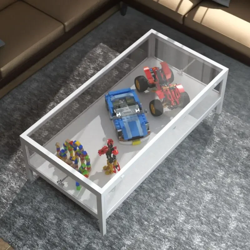 For Nordic Coffee Table, Living Room, Household Tempered Glass Small Unit,  Handheld Storage and Display Cabinet