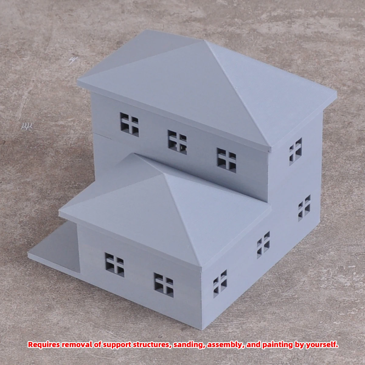 N HO Maßstab Modellbausatz Gebäude Haus Hütte Büro Miniatur Diorama Modell Eisenbahn-Layout Modell 1/64 1/72 1/87 1/150 – Detail 2