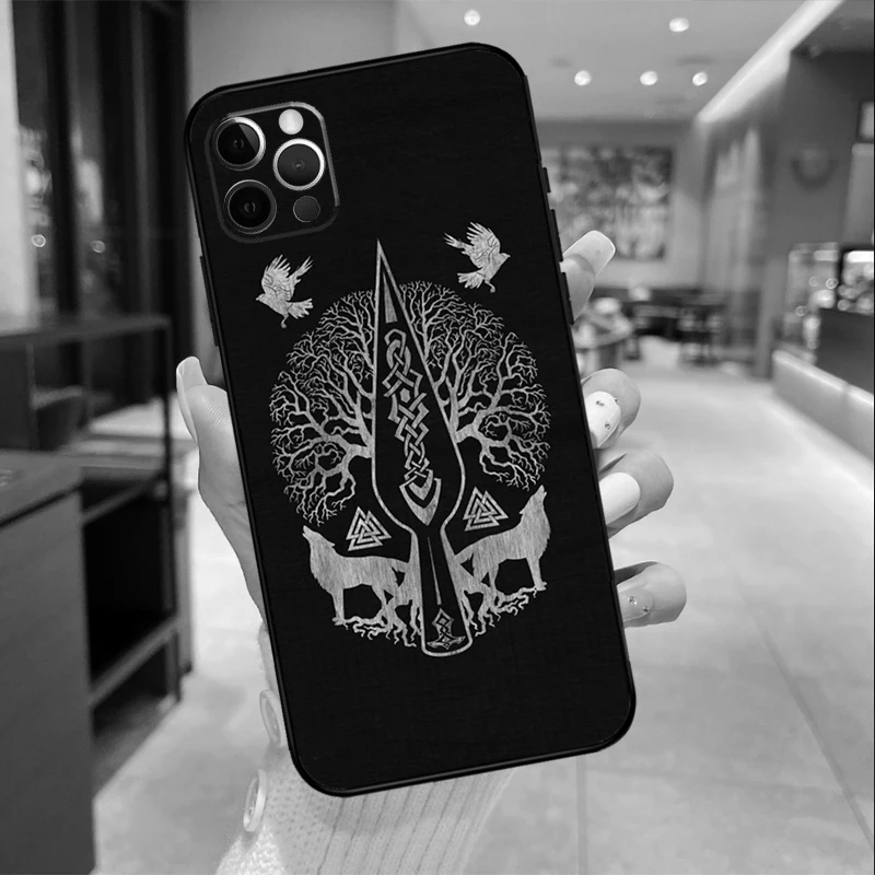 Valknut Symbol Phone Case For iPhone 16 15 13 11 12 14 Pro Max Mini XR X XS Max 6S Plus Cover