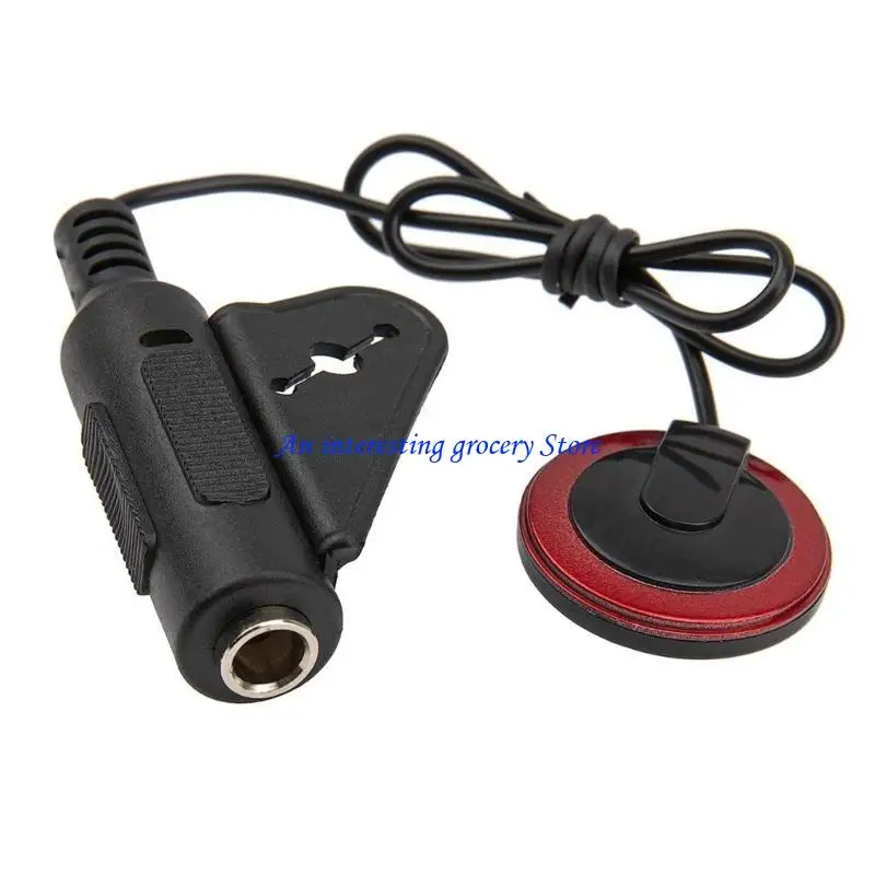 Transdutor piezo autoadesivo 652d, 2 1, microfone, contato endpin 6.35mm para guitarra acústica, ukulele, kalimba