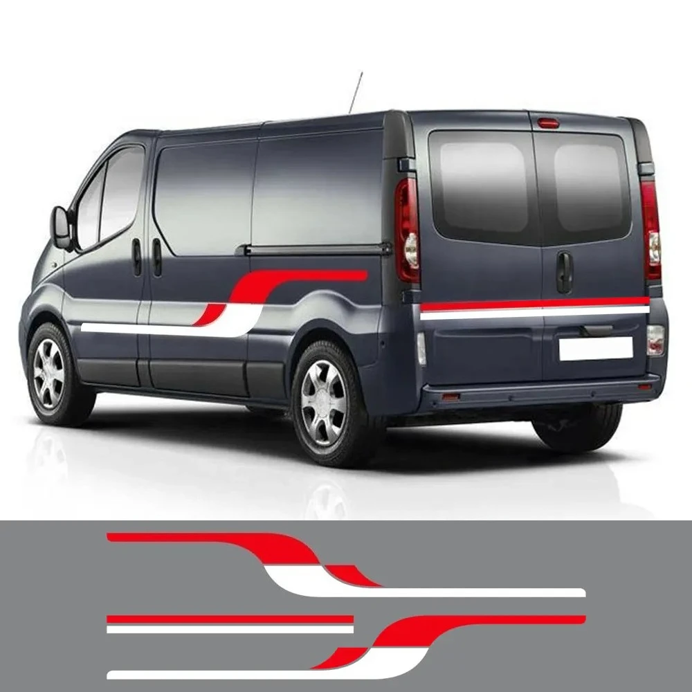 Pegatinas gráficas con rayas para puerta de coche, para Renault Trafic 2 3 MK3 MK2 Camper Day Van, calcomanías de vinilo para autocaravana, accesorios de tuning