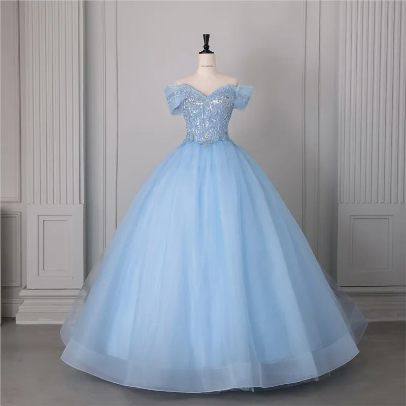 

Elegant and art examination puffy long dress