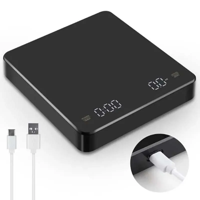 3Kg-0.1g Coffee Scale Mini Small Balance with Heat Insulating Mat Coffee Hand Brewing Espresso Digital Coffee Scales Tools