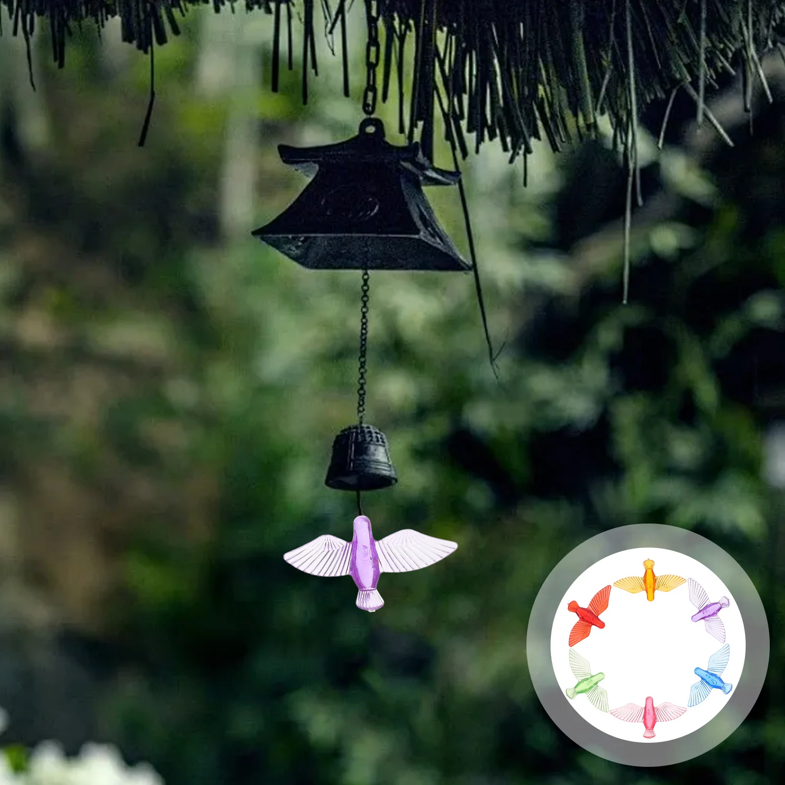 

30Pcs Acrylic Dove DIY Wind Chime Charms Hanging Pendants Craft Replacement Parts for Wind Chime Decor Acrylic Hanging Charms