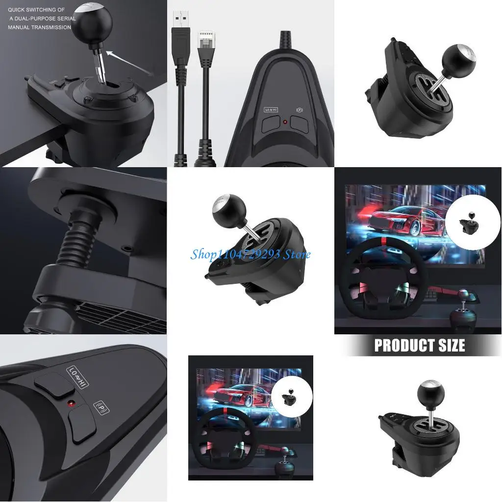 

Y2GD 6+1 Gear with Handbrake Gear & Shifts Button for Gaming Steering Wheel