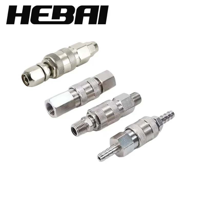 HEBAI EU Fitting Europäischer Standard EU Euro Typ Schnellkupplung Anschlusskupplung für Luftkompressor 1/4 3/8 1/2 Außengewinde