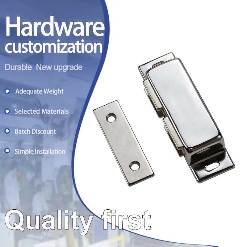 304 Stainless Steel Strong Magnetic Cabinet Door Catch with Durable and Secure Anti-Theft Locking Mechanism