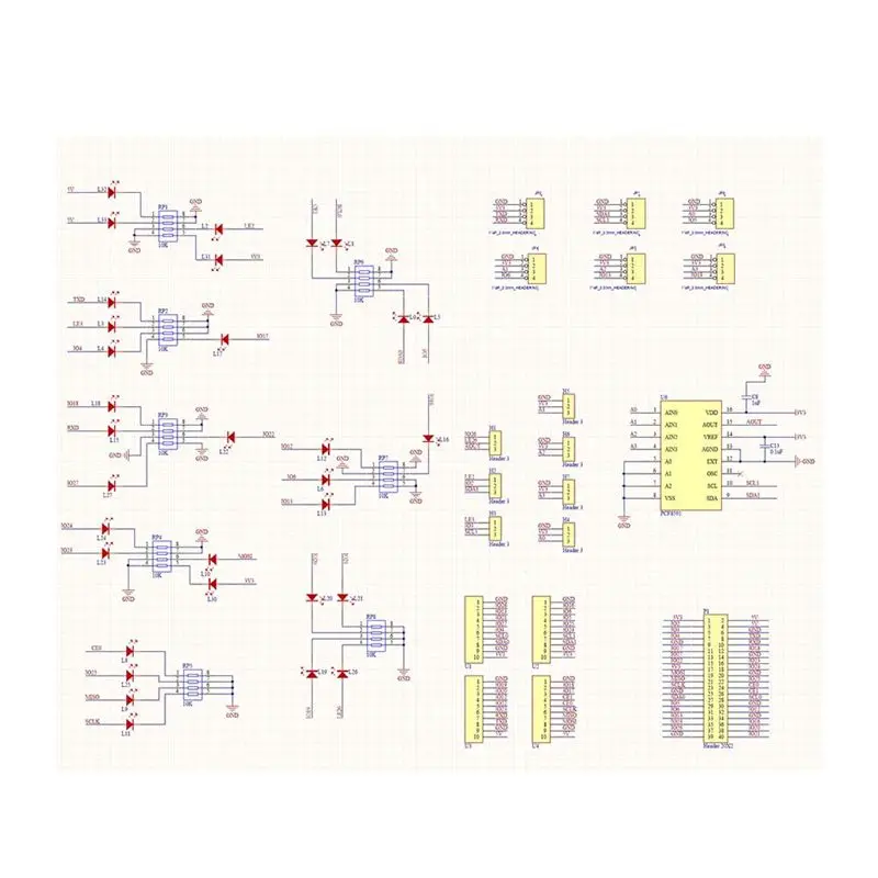 

AB30 For Raspberry Pi GPIO Expansion Board PCF8591 Module Onboard LED GPIO Test Board ADC/DCA Sensor