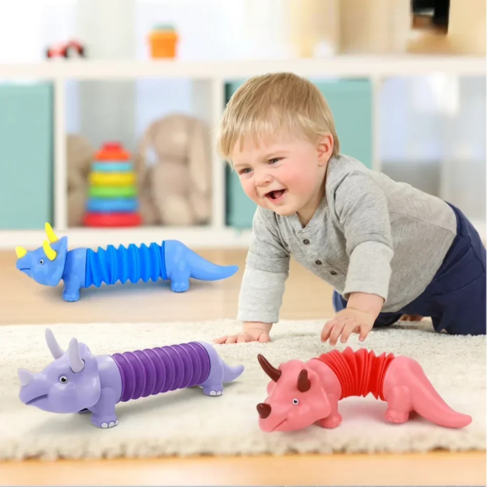 1pc Animal Anti Stress Toy Sensory Tubes for Toddlers Stress Anxiety Relief Bellows Toys for Adult Kids Funny Squeeze Toys Gifts