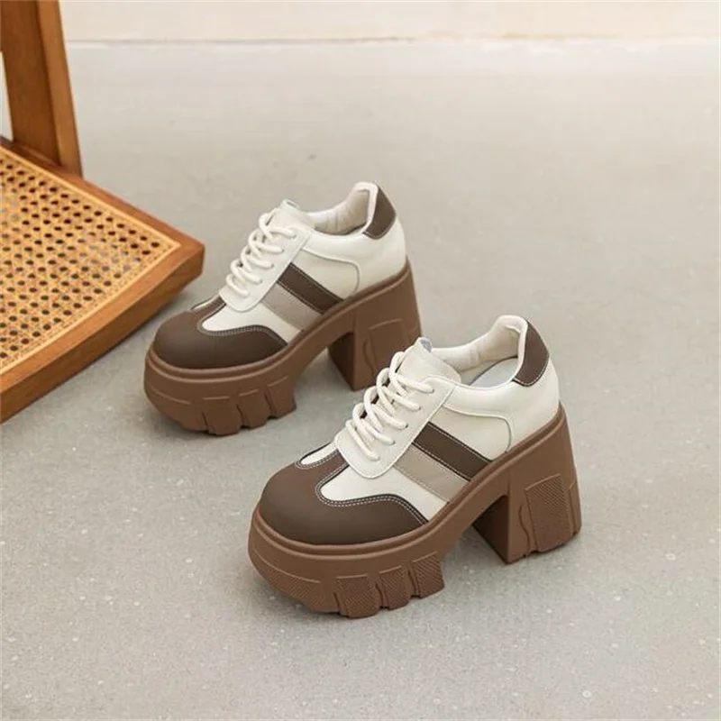 11cm Luxury Microfiber Leather Platform Wedge Women ROME Chunky Heels Ladies High Brand Mary Jane Pumps Summer Fashion Shoes