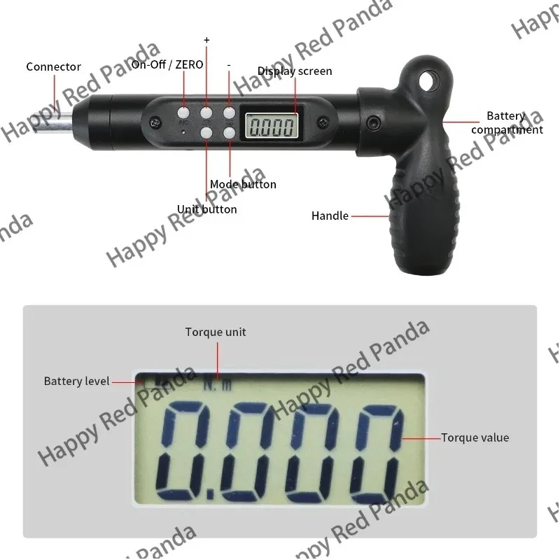 Digital Torque Screwdriver with 10 Bits Adjustable Screwdriver Torque Wrench Set with Buzzer & LCD Indicator Hand Tools