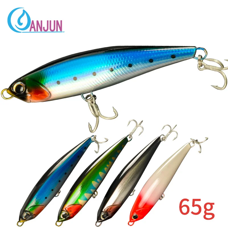 

Sinking Pencil Fishing Lures, Artificial Hard Bait for Sea Tuna Seabass, Wobbler, 16cm, 65g