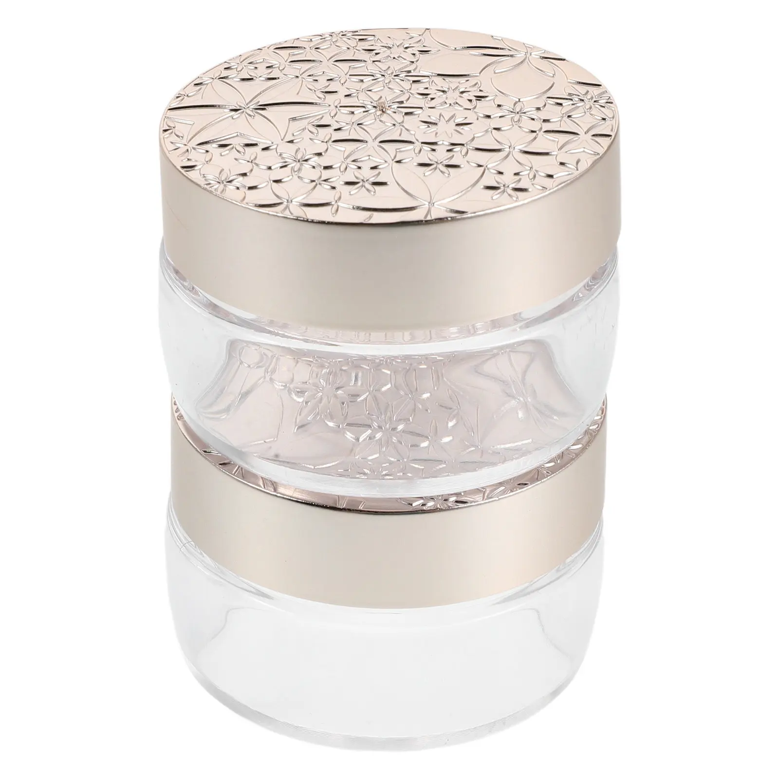 2Pcs Powder Puff Storage Container Mini Reusable Plastic Loose Makeup Jar 10G Travel Refillable Powder Case Compact Leakproof