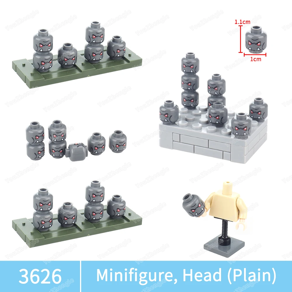 トロール牙アバターパターンビルディングブロック 3626 プリント MOC フィギュア表現マッチングパーツシーンアクセサリーモデルギフトおもちゃ