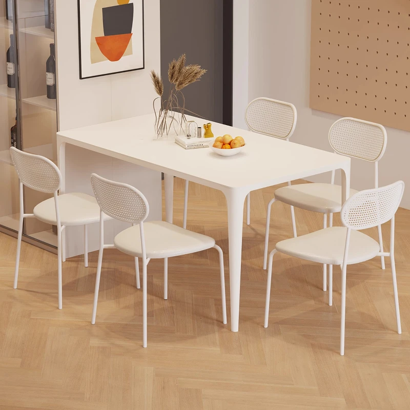 

Cream Wind Simple Dining Table Modern Nordic Extending Lounge Restaurant Table Designer Service Mesas De Jantar Salon Furniture