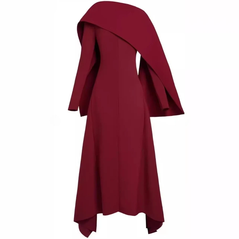 Elegante xale manga cheia vestidos de baile cintura irregular vestido de emagrecimento requintado alta qualidade vestido de festa à noite feminino personalizado