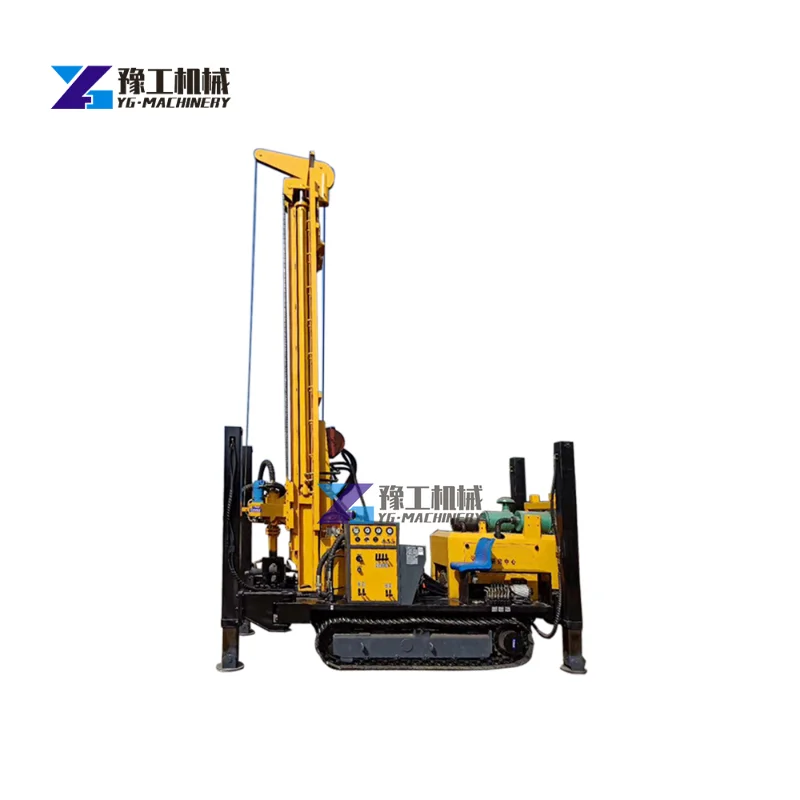 100-500m Deep Borehole Water Well Drilling Rig Hydraulic Portable Crawler Drilling Machine Equipment