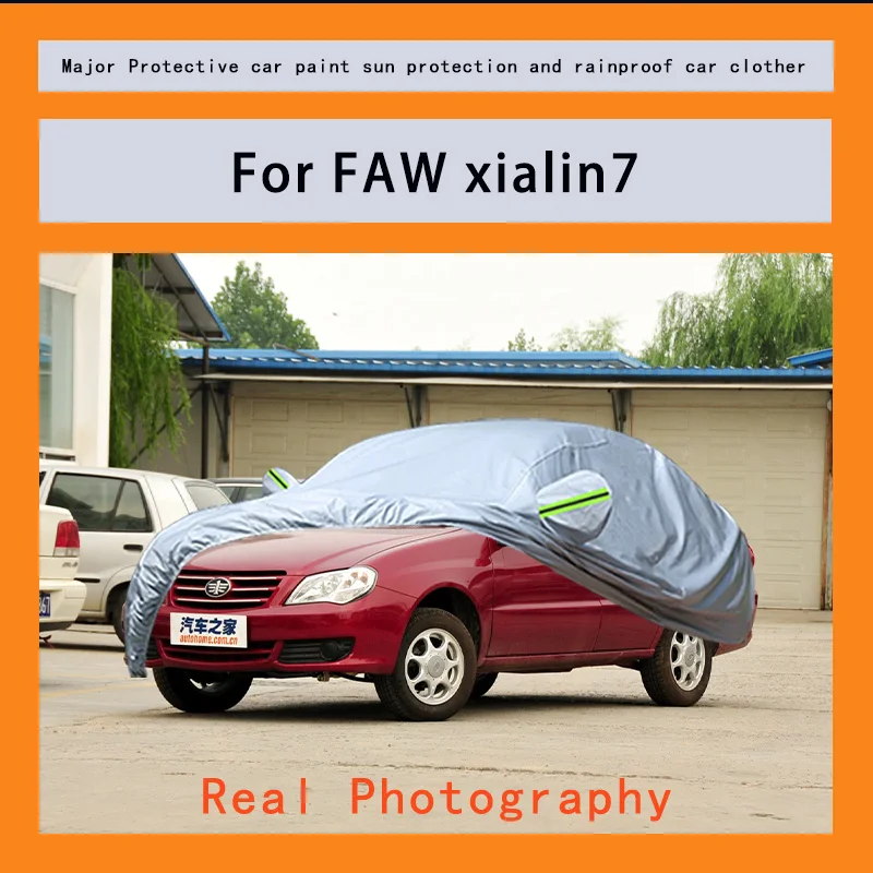 

﻿﻿For FAW xialin7 Car Covers Outdoor Waterproof Dustproof Sun Rain Snow Protection Thick Oxford Cloth Full Outer Cover