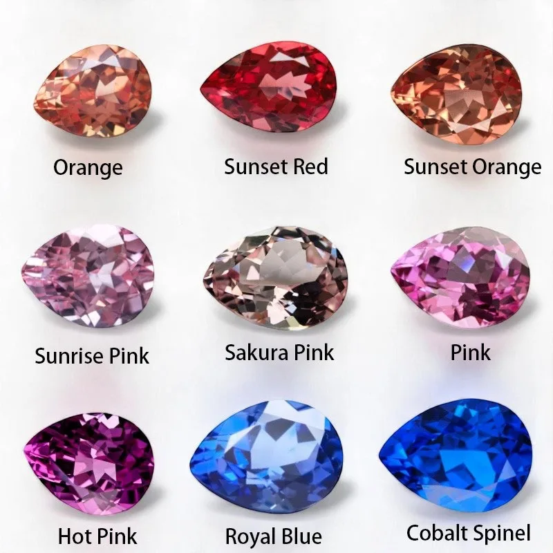 

Lab Grown Sapphire Gemstone Pear Shape Various Colors for DIY Jewelry Making Charms Earrings Rings Craft Supplies Lab Sapphire