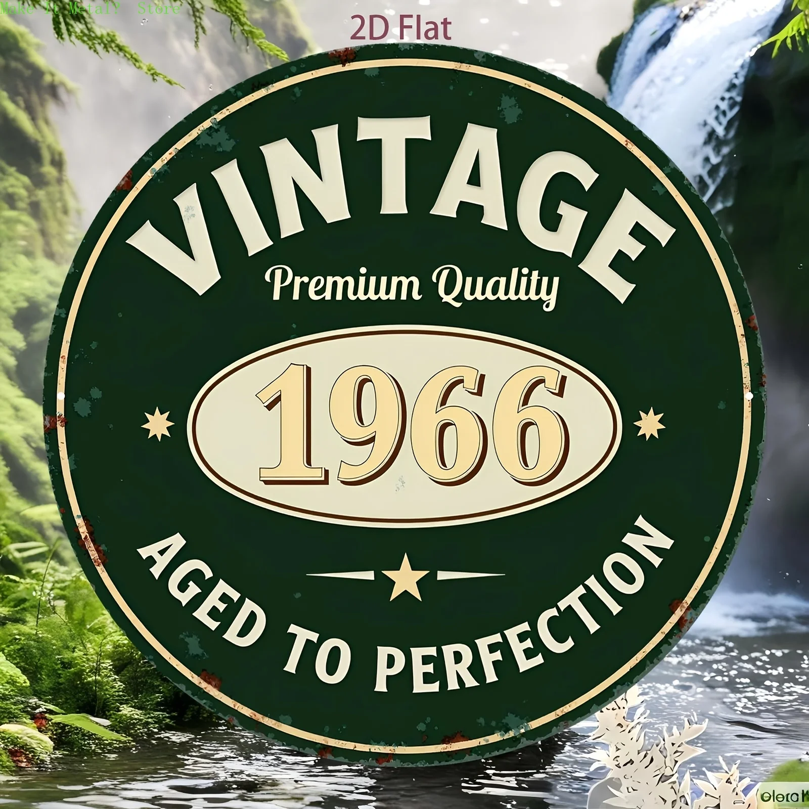 Vintage 1969 French Edition Metal Tin Sign - 100% Authentique Retro Wall Decor for Home & Bar