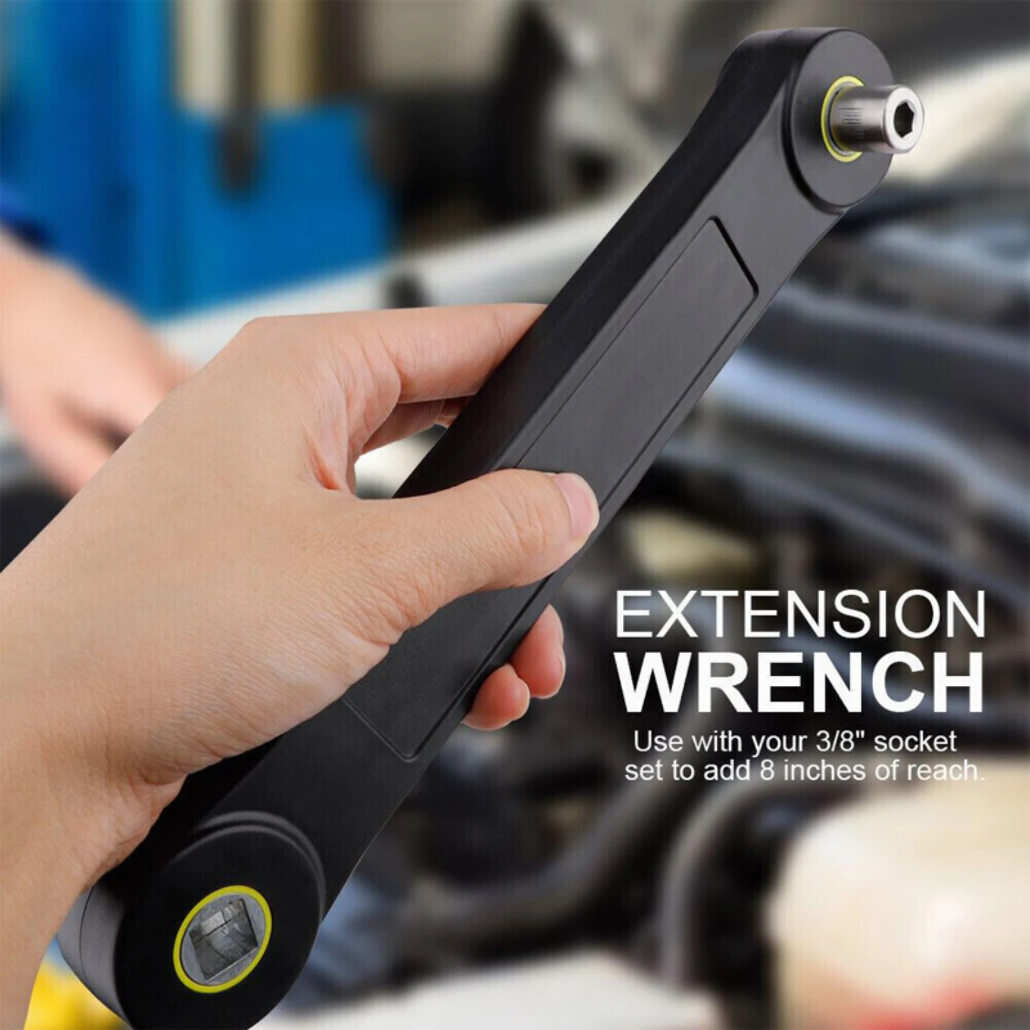 Extension Wrench Set Combination Torque Wrench with 3/8'' & 1/4'' Adapter DIY Car Repair Hand Tool