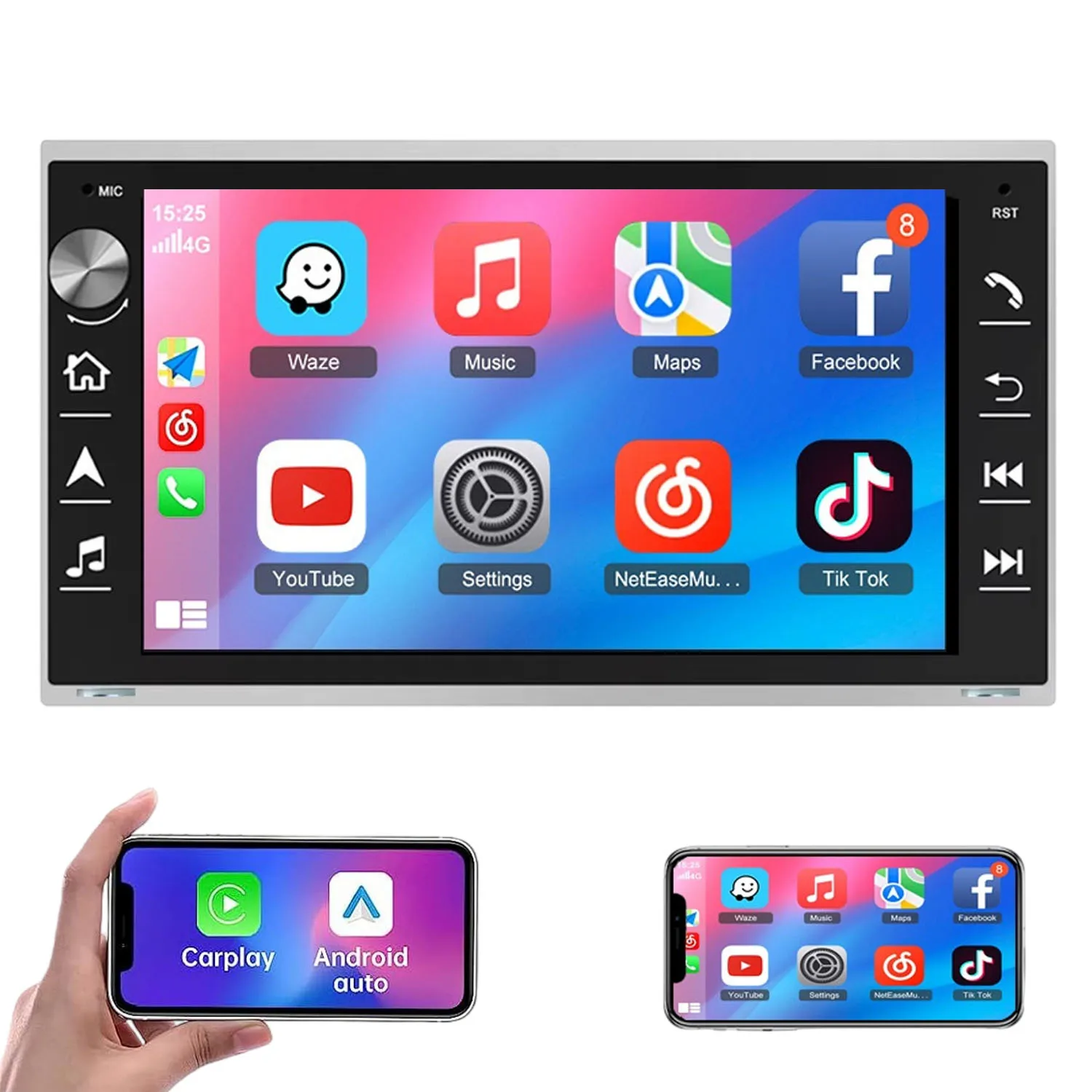 7 inch Android Car radio Carpaly GPS Navigation + AHD Reverse camera For VW Golf 4 Passat B5 POLO Transport T5