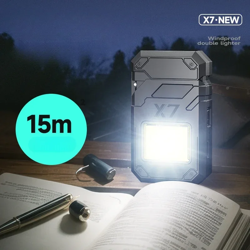 Cigar Igniter for Smokes X7 Charging Lighter with Flashlight Illuminated Windproof Mini Cigarette Lighters & Smoking Accessories - Detail 1