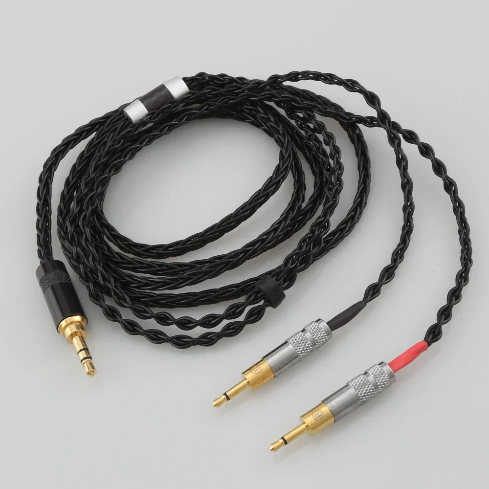 Upgrade 4.4mm/2.5mm Balance Audio Cable for Sennheise HD700 Headphone Headse 8 Shares Single Copper Plated Silver Line