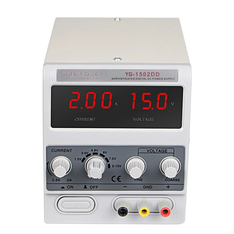 

1502DD Регулируемый источник питания постоянного тока, цифровой дисплей, регулируемый электронный амперметр для обслуживания 15V2A