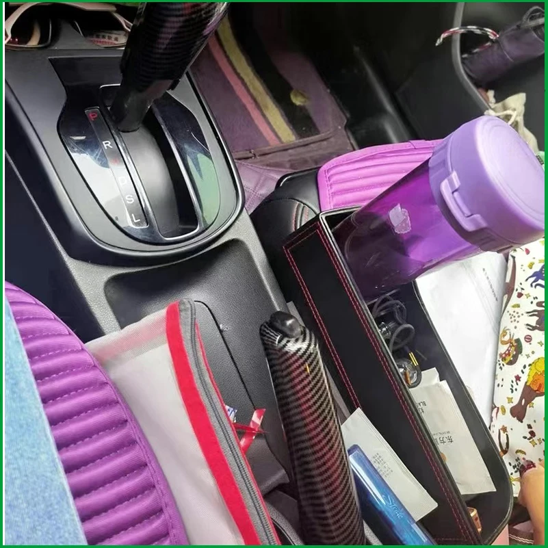 For Honda Jazz Fit 2015-2018 AT Gear Shift Lever Knob Handbrake Cover Trim Decoration Strips Car Parts Accessories