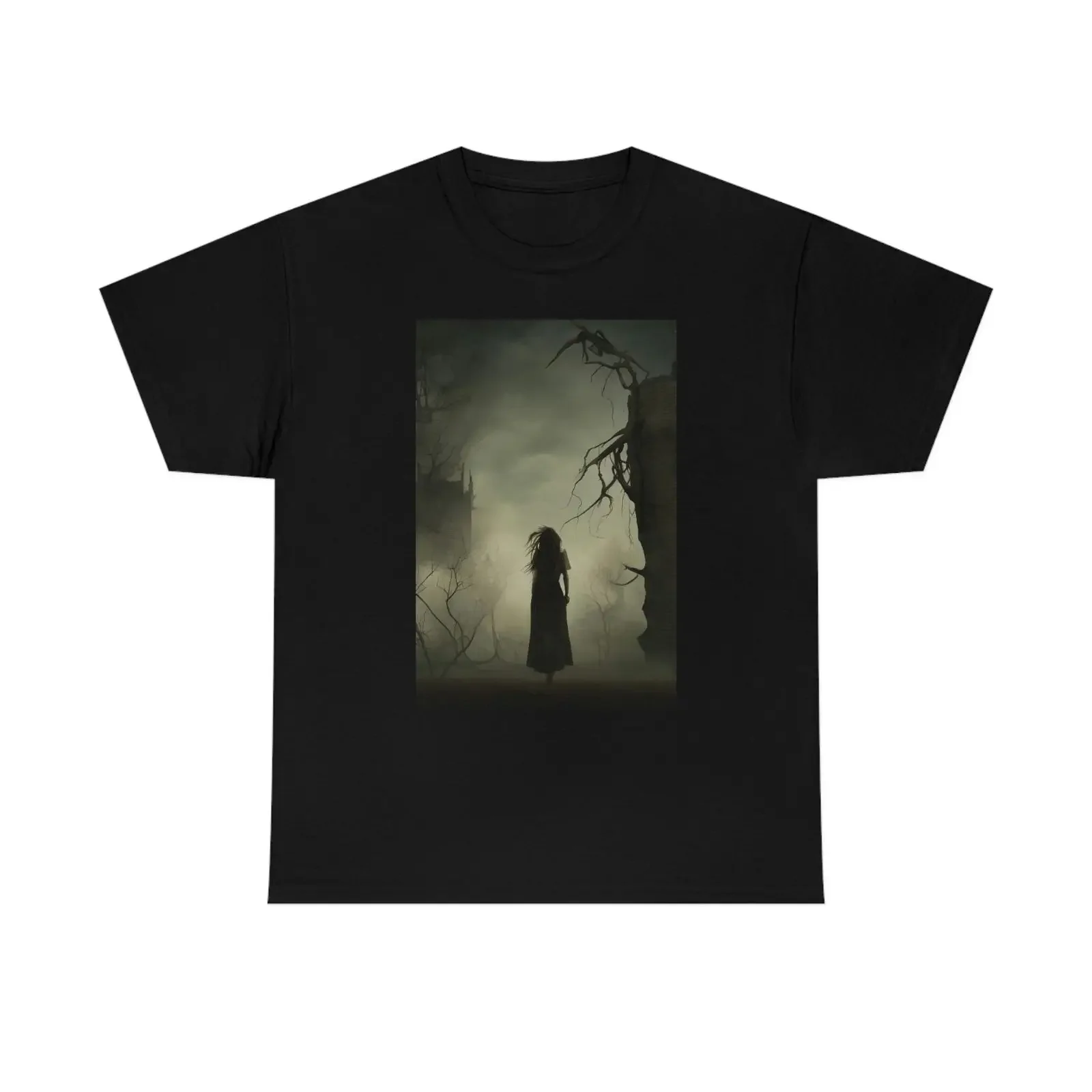 Baba Yaga 100 Cotton Black T shirt Folklore Witch Witchcraft Fairy Tale Scary Creepy Legend vintage Washed Comfortable