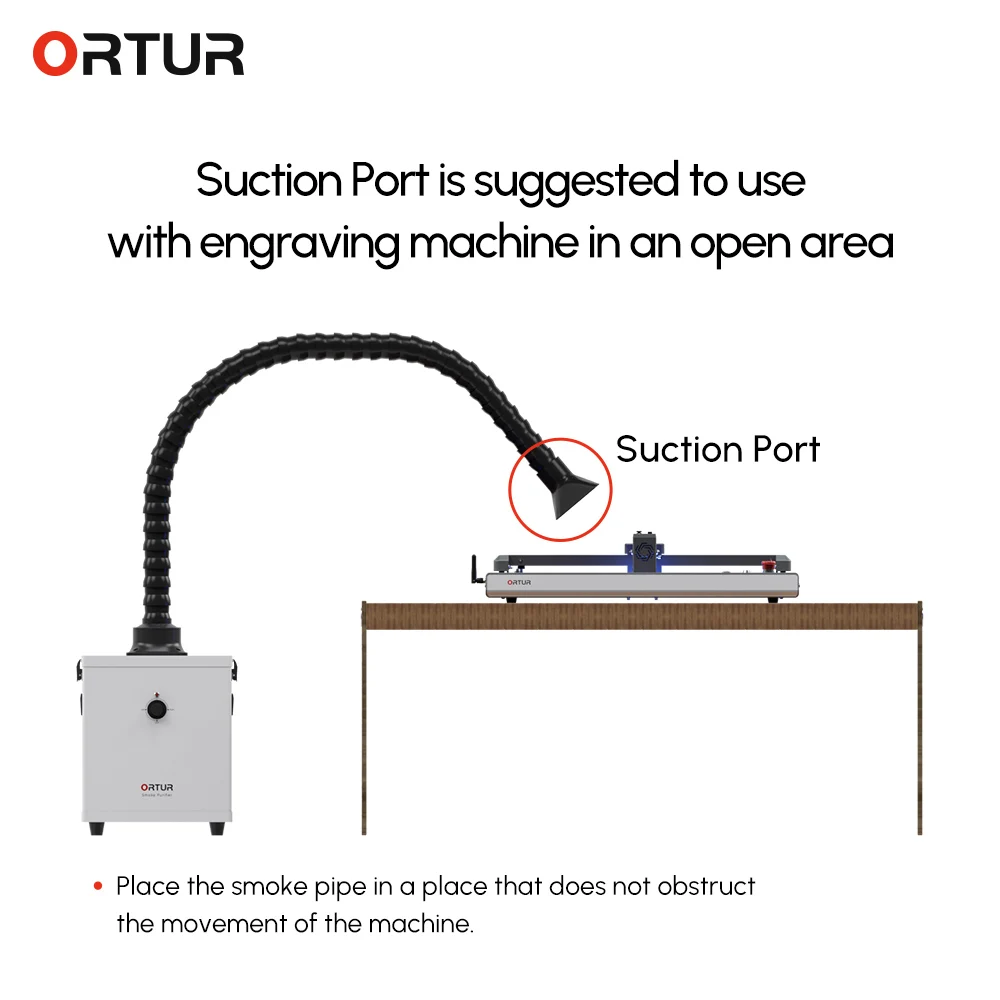 Imagem -04 - Ortur Máquina de Gravura a Laser Extrator de Fumaça Purifie para Todos o Modelo Máquina de Corte Impressora Extrator de Poeira