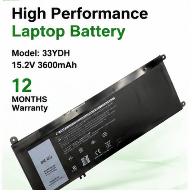 

3600mAh 15.2v Suitable for DELL Gaming Box G3 3579 3779 G5 5587 G7 7588 33YDH 7778 Long Range Laptop Battery