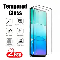 2Pcs Screen Protector For Redmi 12C 10C 13C 9A 9C 8A Tempered Glass For Redmi Note 13 12 11 10 Pro 5G 12S 11S 10S Anti Scratch
