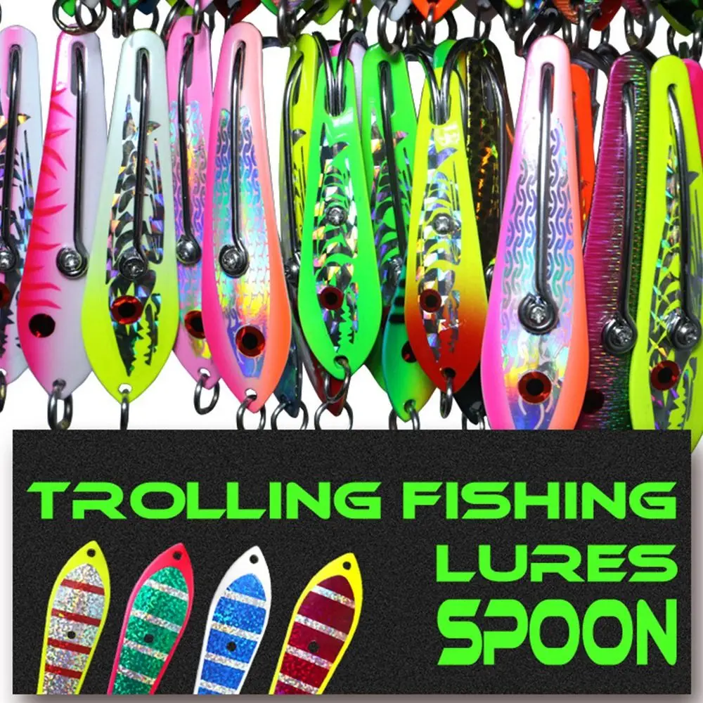 حار معدن دائم كرنك الطعم الصيد إغراء خطاف ثلاثي ملعقة سبينر