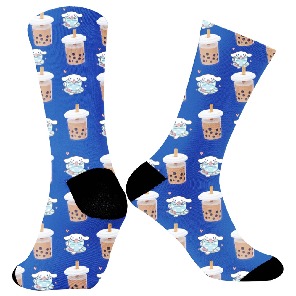 Vintage compression Socks Unisex Street Style Pattern Printed Novelty Crew Socks Christmas sports and leisure Socks