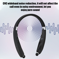 Earphone SX-991 Foldable Neck Hanging Type Telescopic Headset Wireless Bluetooth Earphone Headphone Wireless Bluetooth Earphone