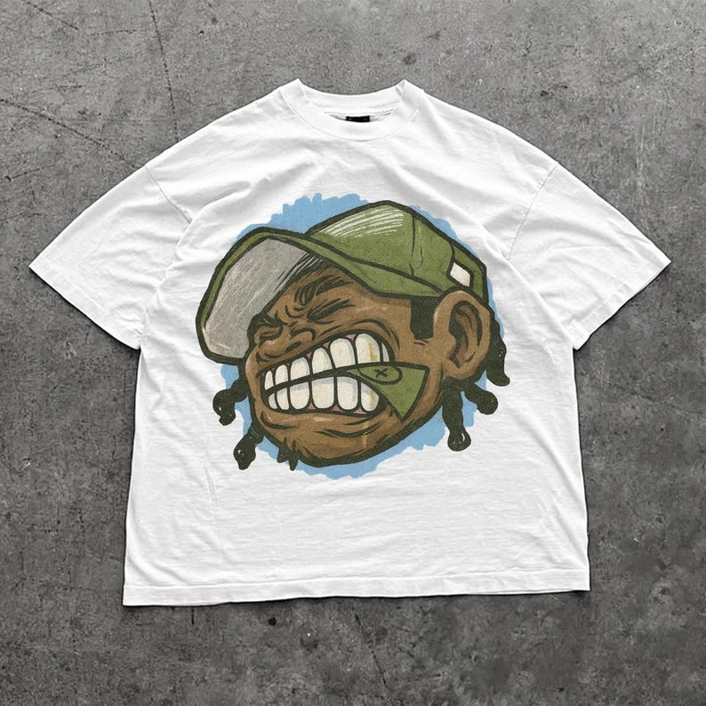 Grimace Trap Unisex Tee | Money Rage Streetwear Shirt, Oversized Urban Rap Graphic, Hip Hop, Y2K Grunge Fashion
