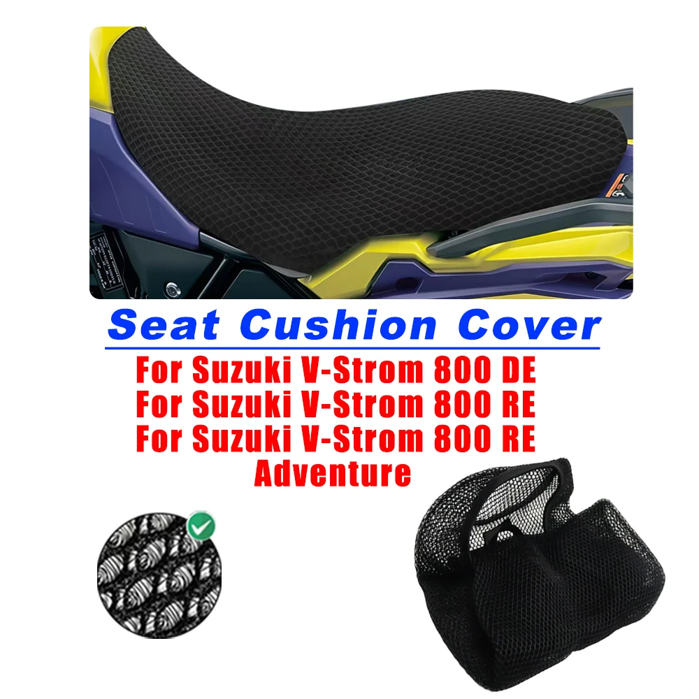 

For Suzuki V-Strom 800DE 800 RE Adventure Motorcycle Mesh Seat Cover Insulated Breathable Anti-Slip Waterproof Cushion Cover