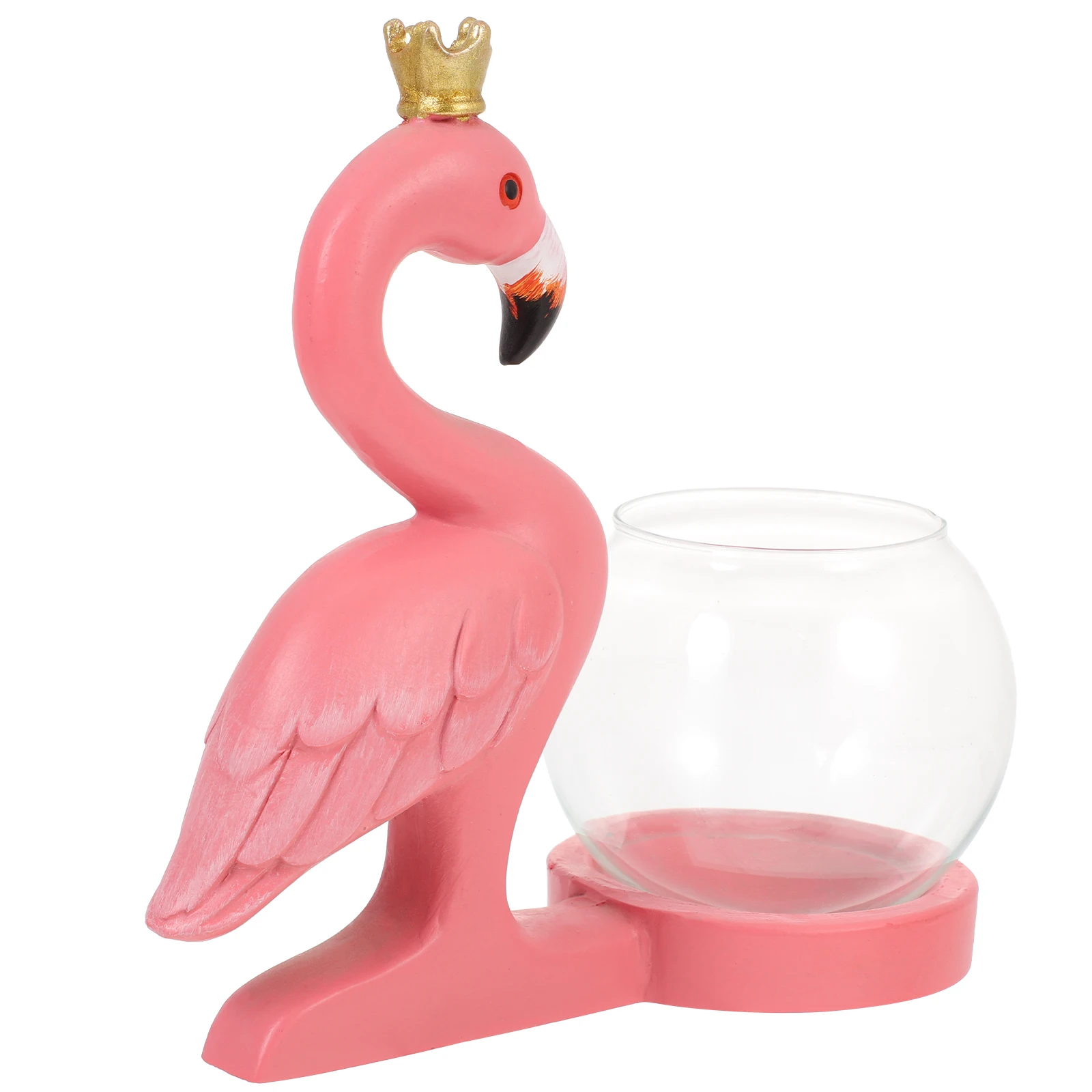 

Alipis Flamingo Hydroponics Flowerpot Ceramic Vase Mini Foam Nordic Home Decor Simple Glass Flying Bird Mobile