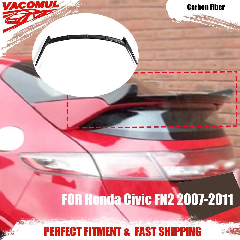 

VACOMUL For Honda Civic FN2 2007-2011 Typer Carbon Fiber Trunk Wing FRP Black Rear Wing Rear Bumper Spoiler Wing Bodykits Car