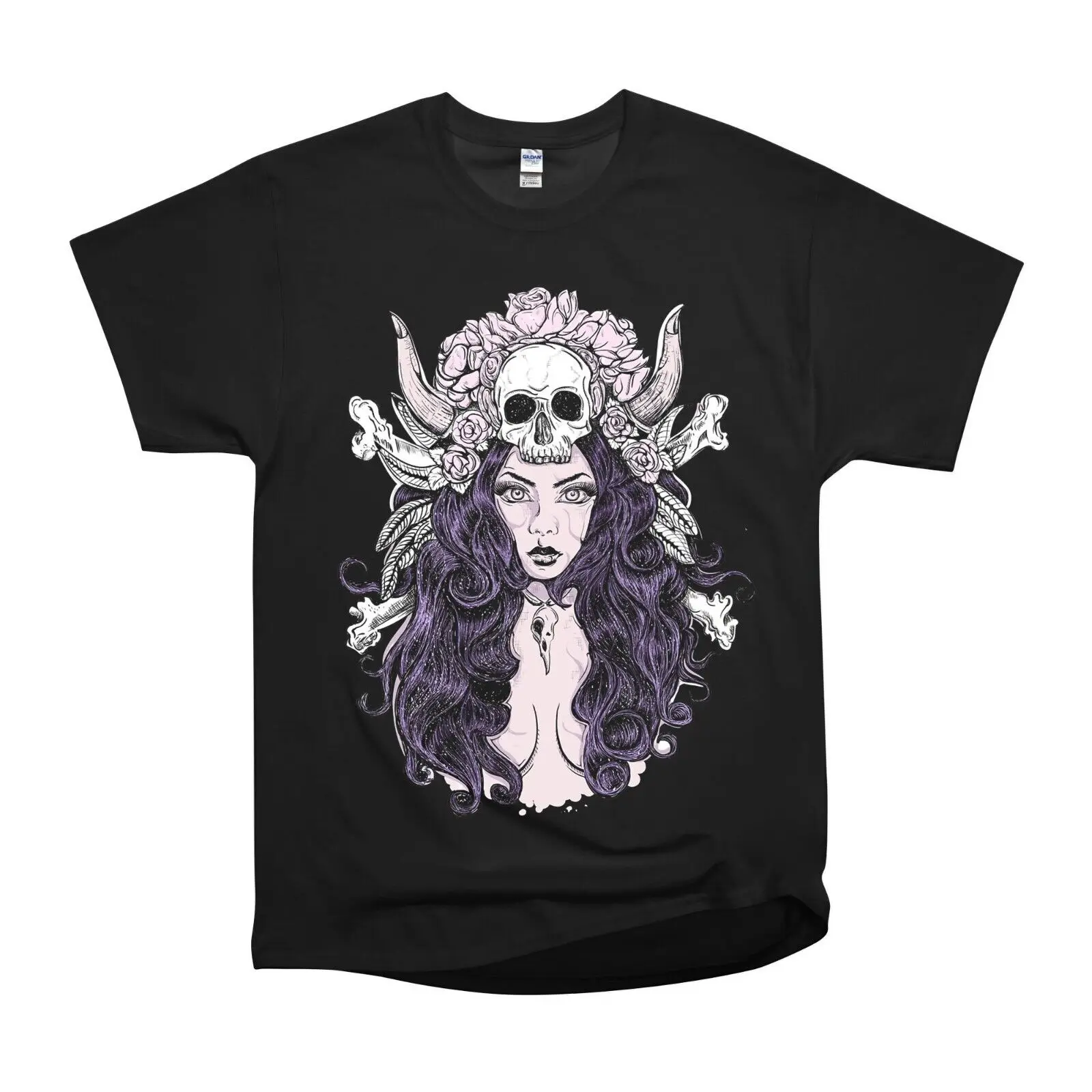 NWT Beautiful Woman Long Hair Goth Angel Unisex T-Shirt